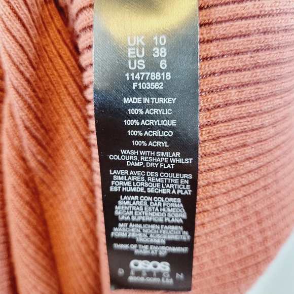 NWT Asos by Design Knitted Midi Halter Dress size 6 - Picture 13 of 13